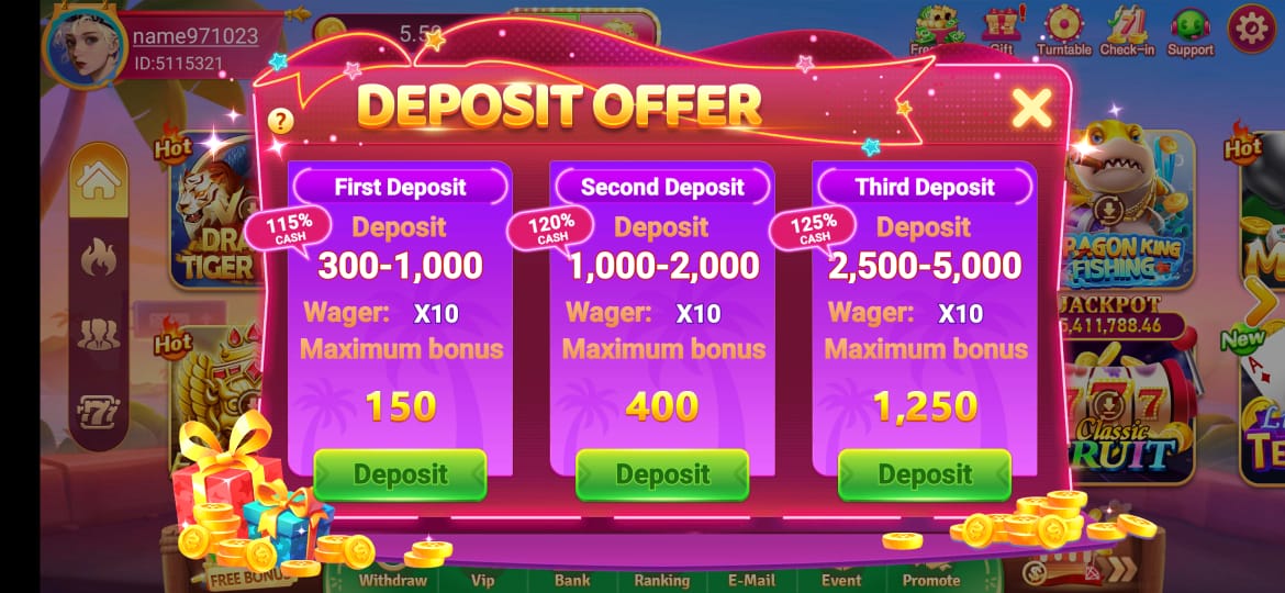 WA777 Bonus Page and Event Center