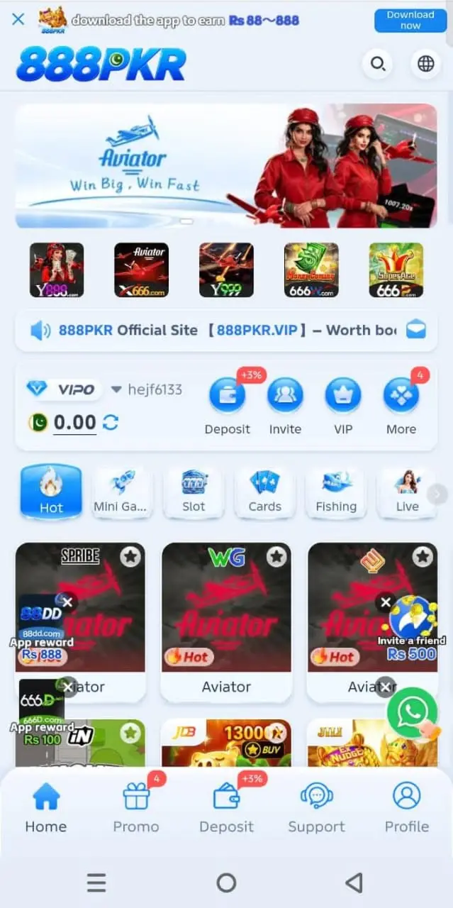 888PKR Game Lobby Image