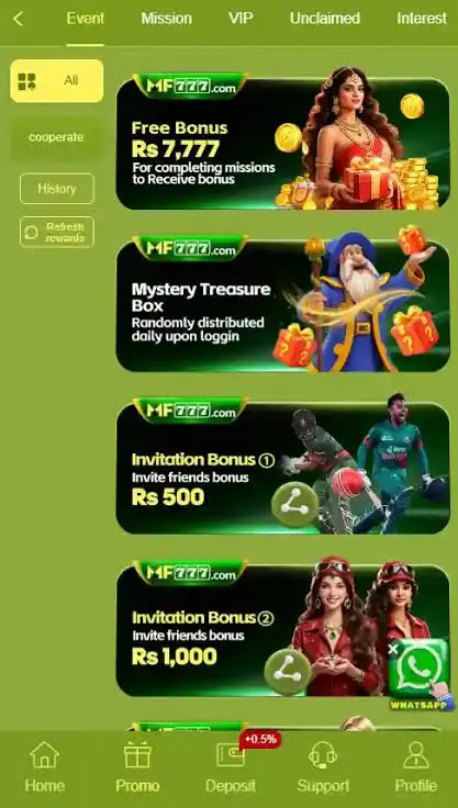 Mf777 Bonuses